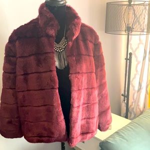 NWOT Nikki Poulos Faux Fur Jacket